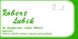 robert lubik business card