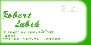 robert lubik business card